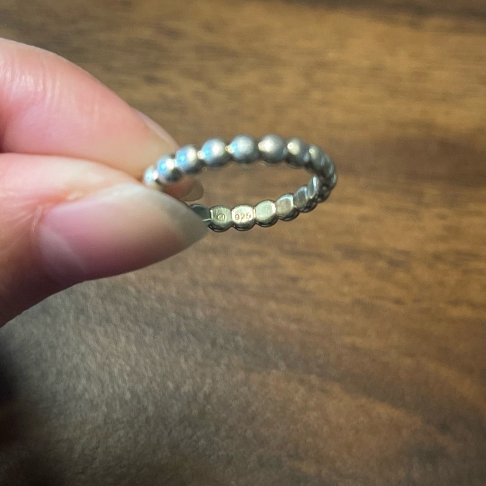 Sterling Silver Bubble Stackable Ring Size 5 - image 4